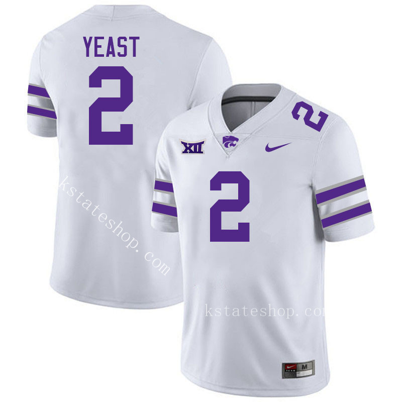 Russ Yeast Kansas State Jersey,Kansas State Wildcats #2 Russ Yeast Jersey College Youth-White